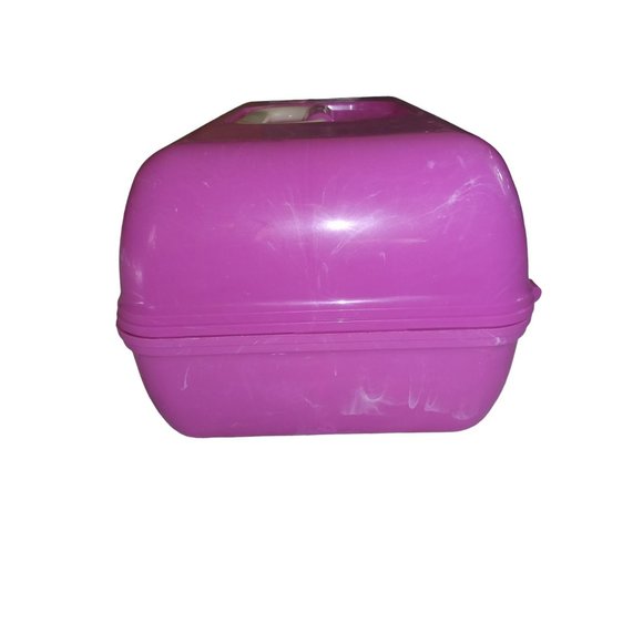 Caboodle Pink Marbled Makeup Case with Mirror Travel Case - Picture 3 of 13